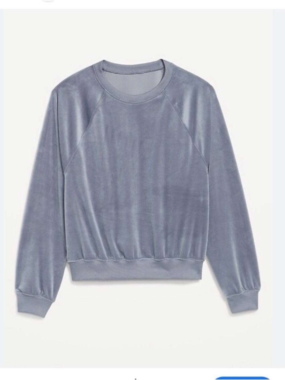 Old Navy Light Blue Velour Crewneck Sweatshirt